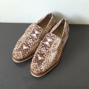 Free People Snake Skin Suede Slip On Loafers EU 38 US 7.5